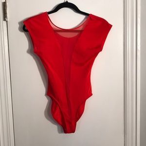 American Apparel Red Bodysuit